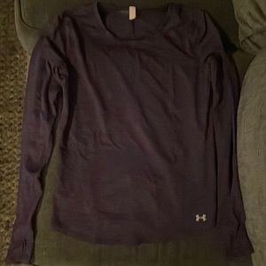 Under Armour Longsleeve Heat Gear Shirt, Purple M
